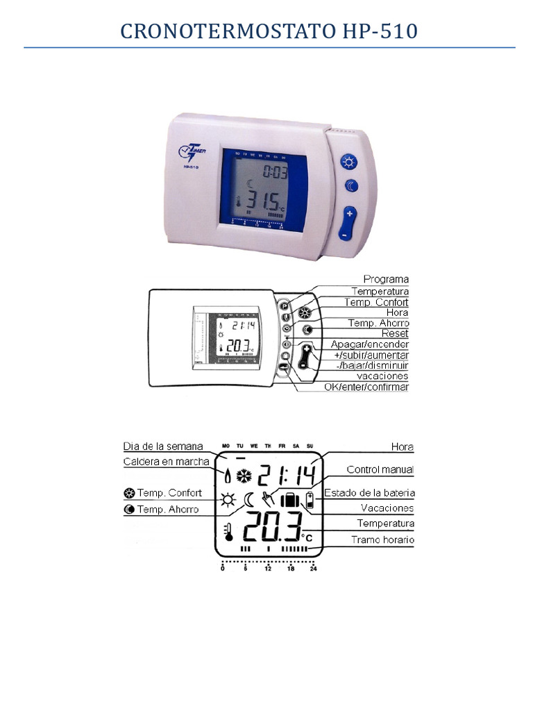 Cronotermostato filar digital semanal 6360001 de Cabel