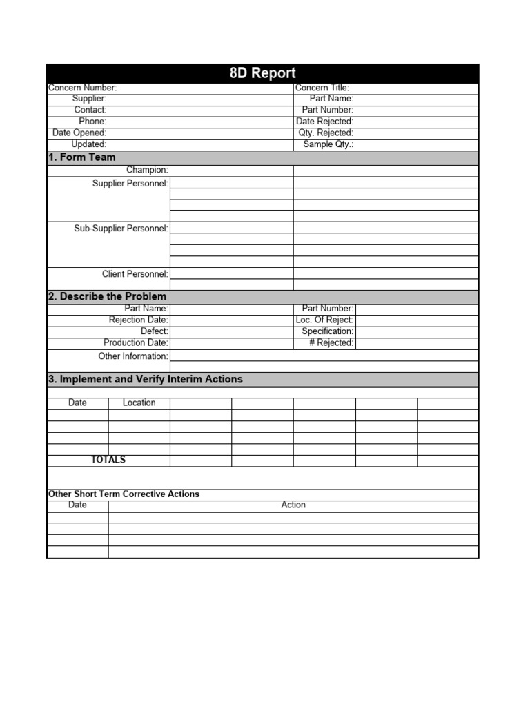 8D Forms R3 Nov 2020 | PDF | Risk | Causality