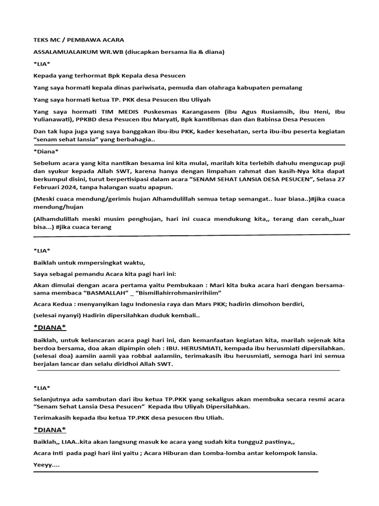 Teks MC | PDF