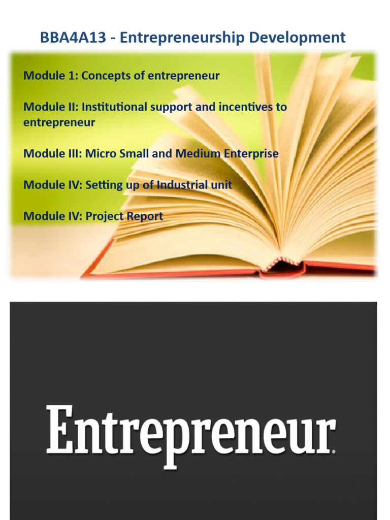 Edp Module 1 Pdf Entrepreneurship Risk