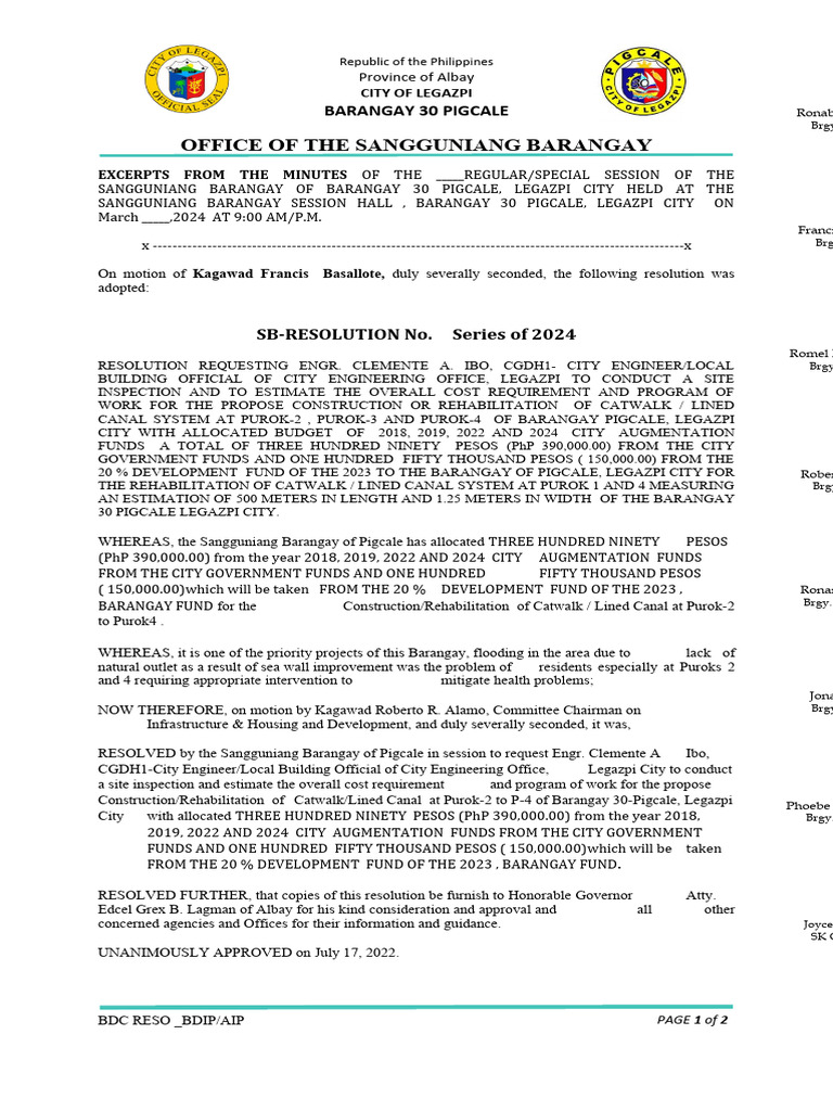 SB - RESOLUTION Req. Ibo | PDF