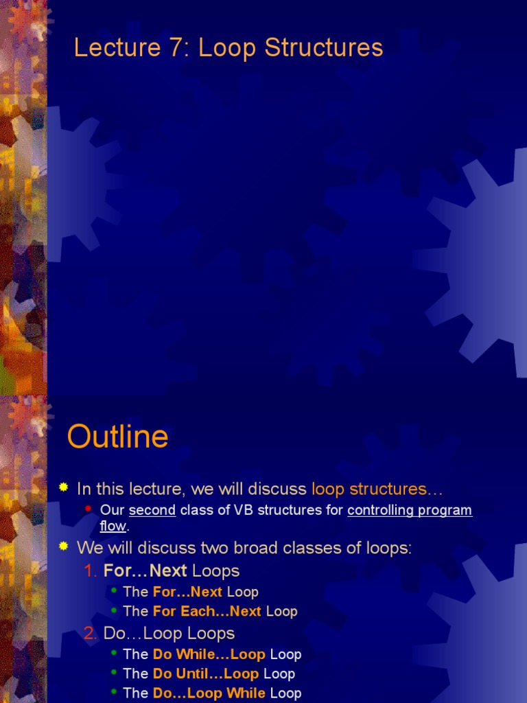 Lecture 7 - Loop Structures | PDF | Control Flow | Theoretical Computer ...
