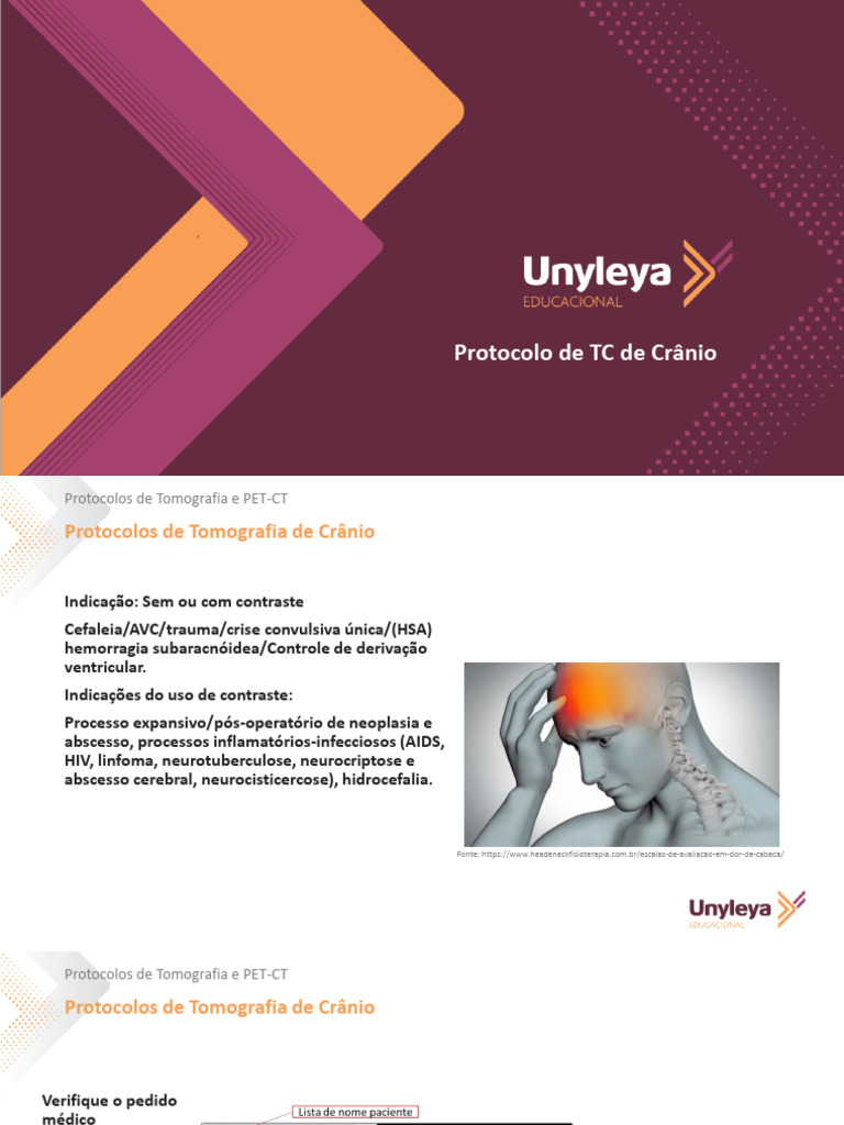 1 2 Protocolo Tc De Cranio Pdf Tomografia Computadorizada Doenças
