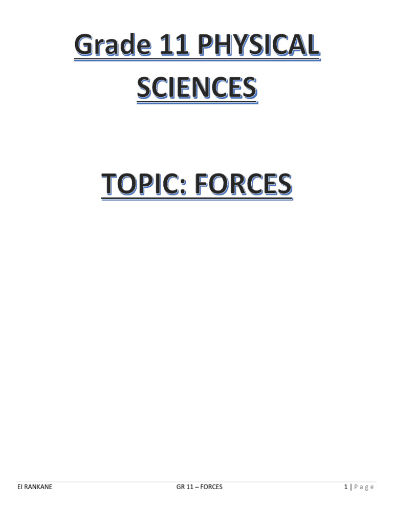 Grade 11 Forces LG | PDF