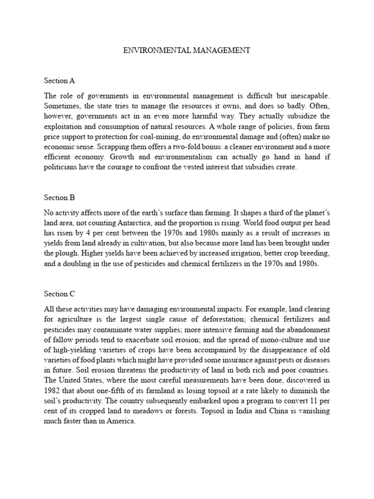 Government Impact on Environmental Farming | PDF | Agriculture | Subsidy