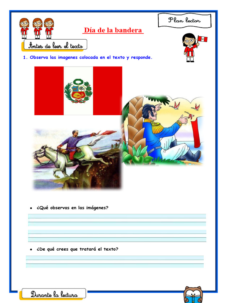 E4 s3 Ficha d4 Plan Lector Día de La Bandera | PDF