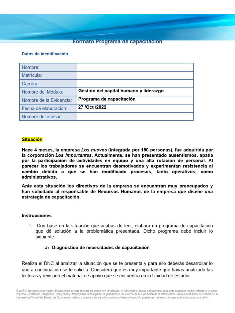 Programa de Capacitación en Liderazgo | PDF | Business | Información