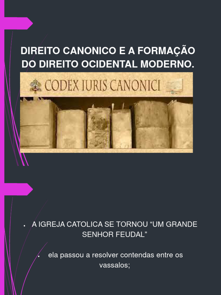Direito Canonico E A Formação Do Direito Ocidental Moderno Pdf