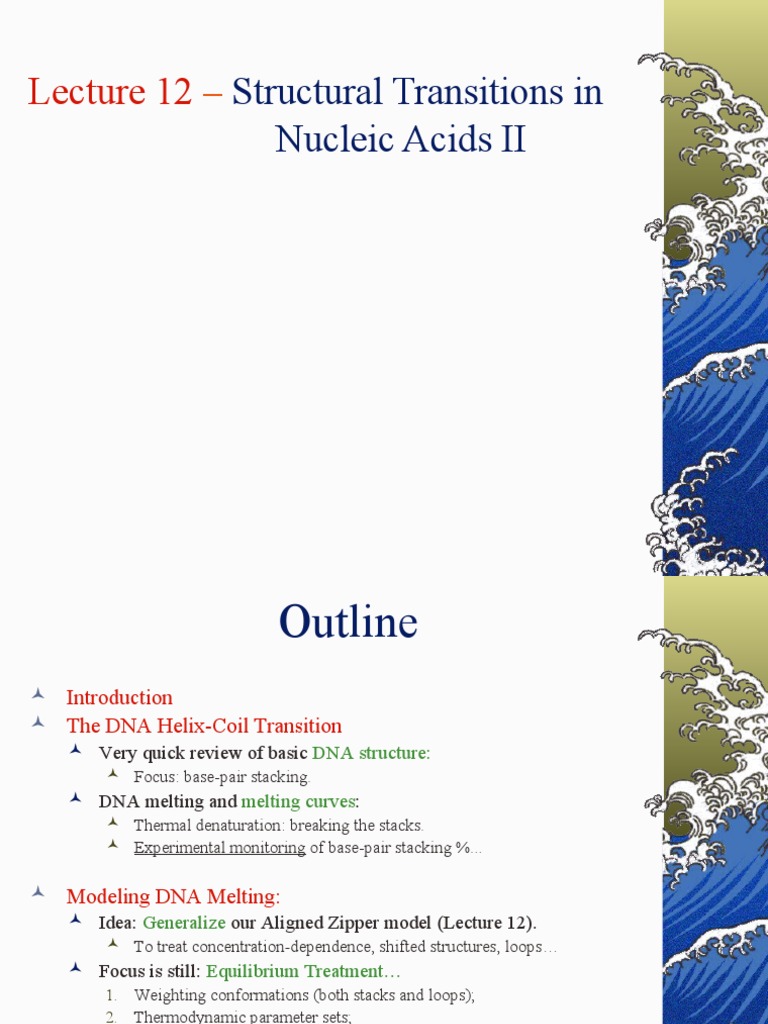 DNA Helix-Coil Transition Analysis | PDF | Nucleic Acid Thermodynamics ...