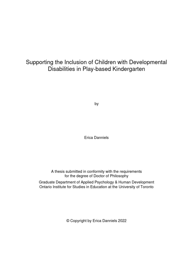 Includsion of Children With Disability | PDF | Inclusion (Education ...