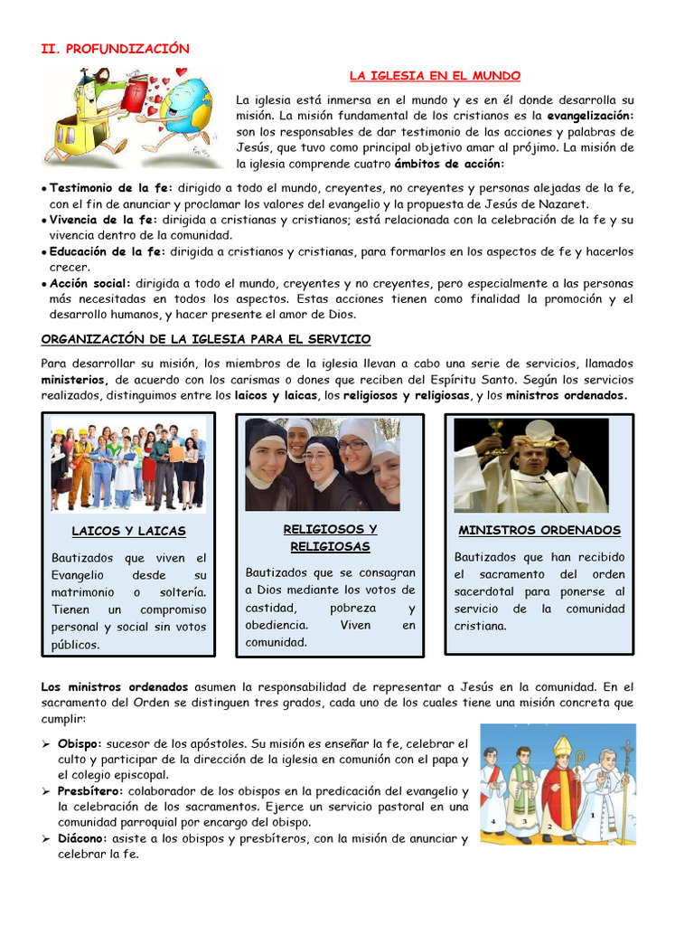 Misión y Organización de la Iglesia Católica | PDF | obispo | Iglesia ...