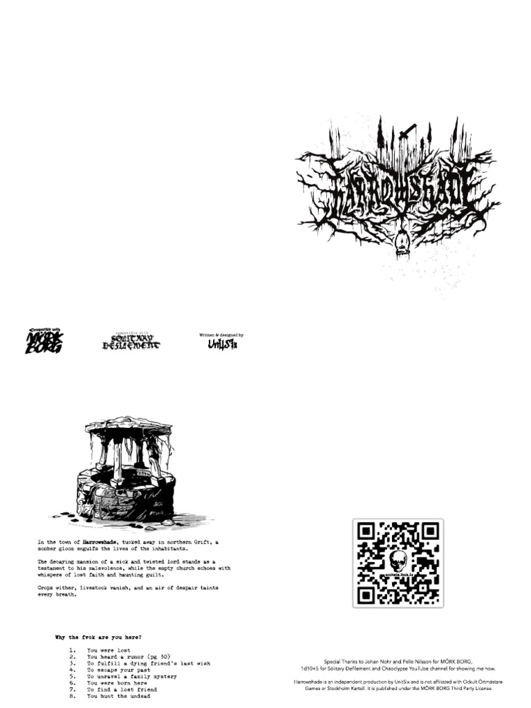 Harrowshade (Low Colour - No Overlay Texture - Print Ready) | PDF