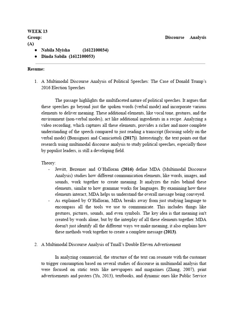 Discourse Analysis-Assignment (4 June 2024) | PDF | Communication ...