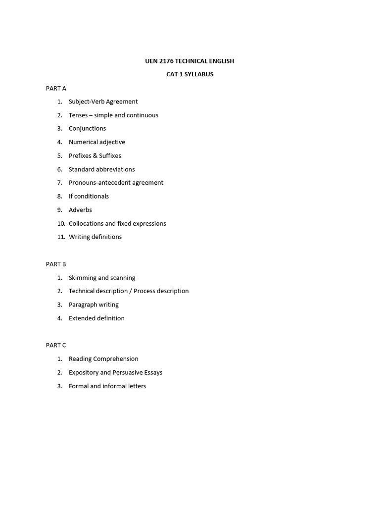 Technical English - SEM | PDF