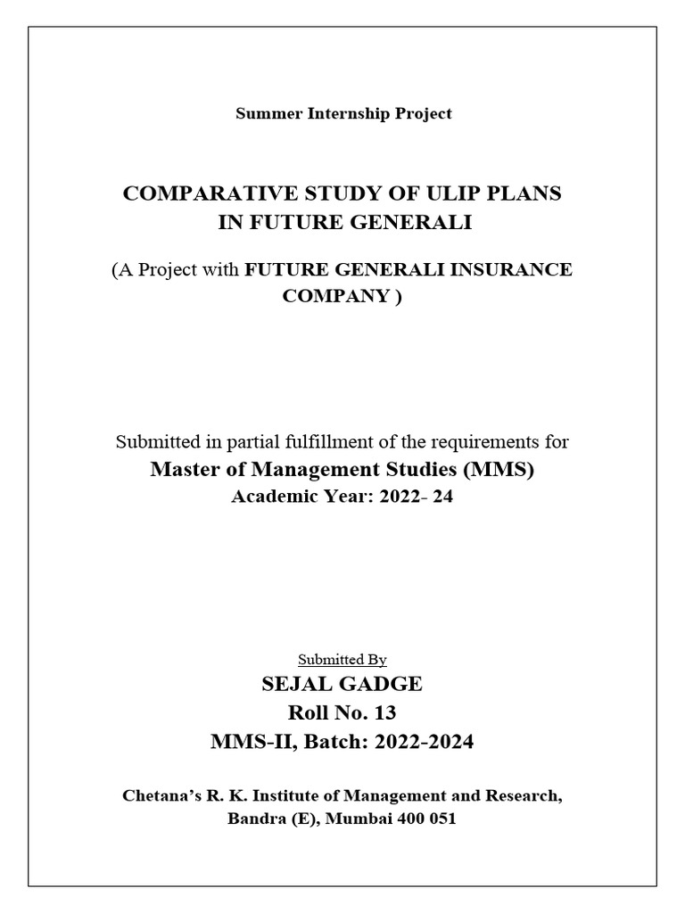Final Sip | PDF | Insurance | Investing