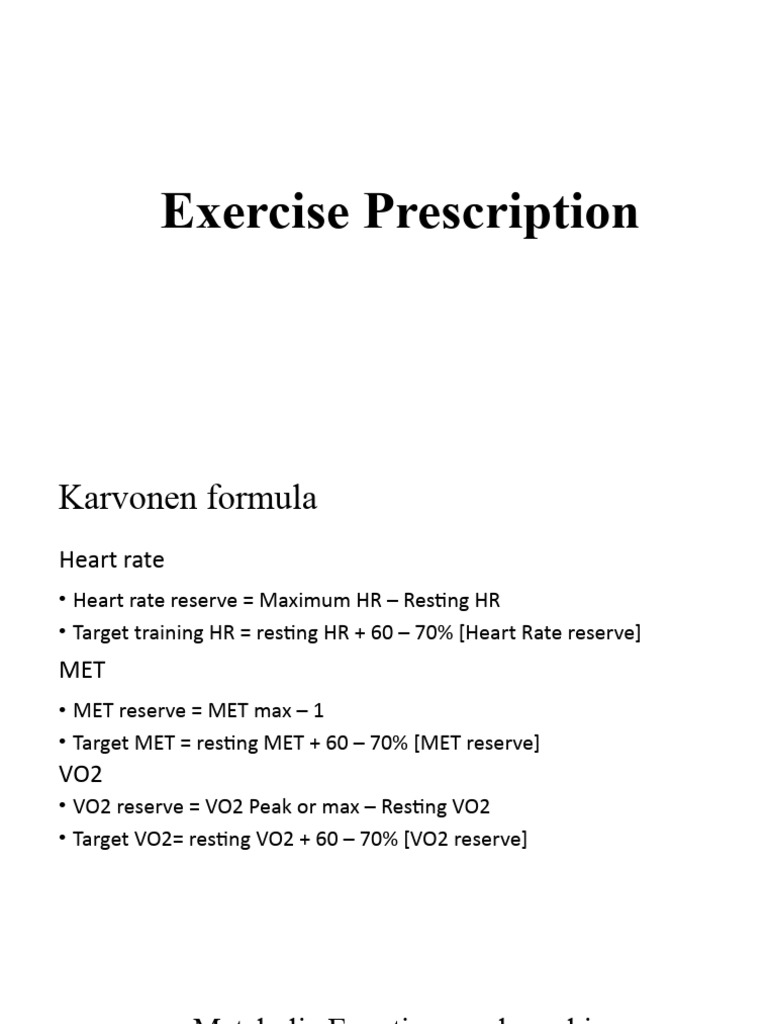 Exercise Prescription Pdf