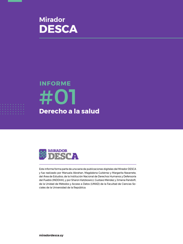 DESCA Informe 01 - Derecho A La Salud | PDF | Producto Interno Bruto ...