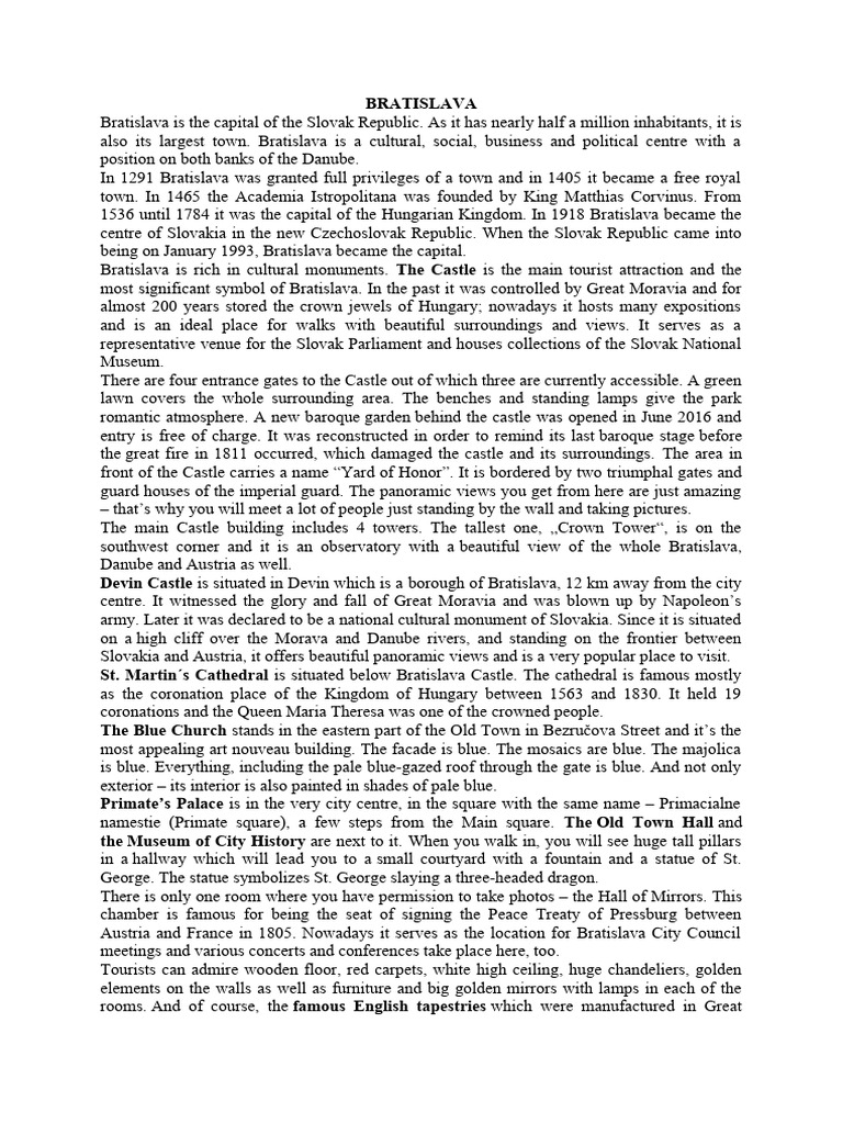 Bratislava Pdf Slovakia