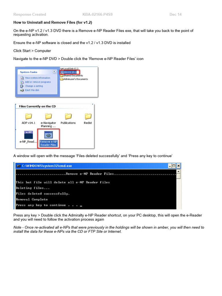 Remove e-NP Reader and Data Guide | PDF | Computers