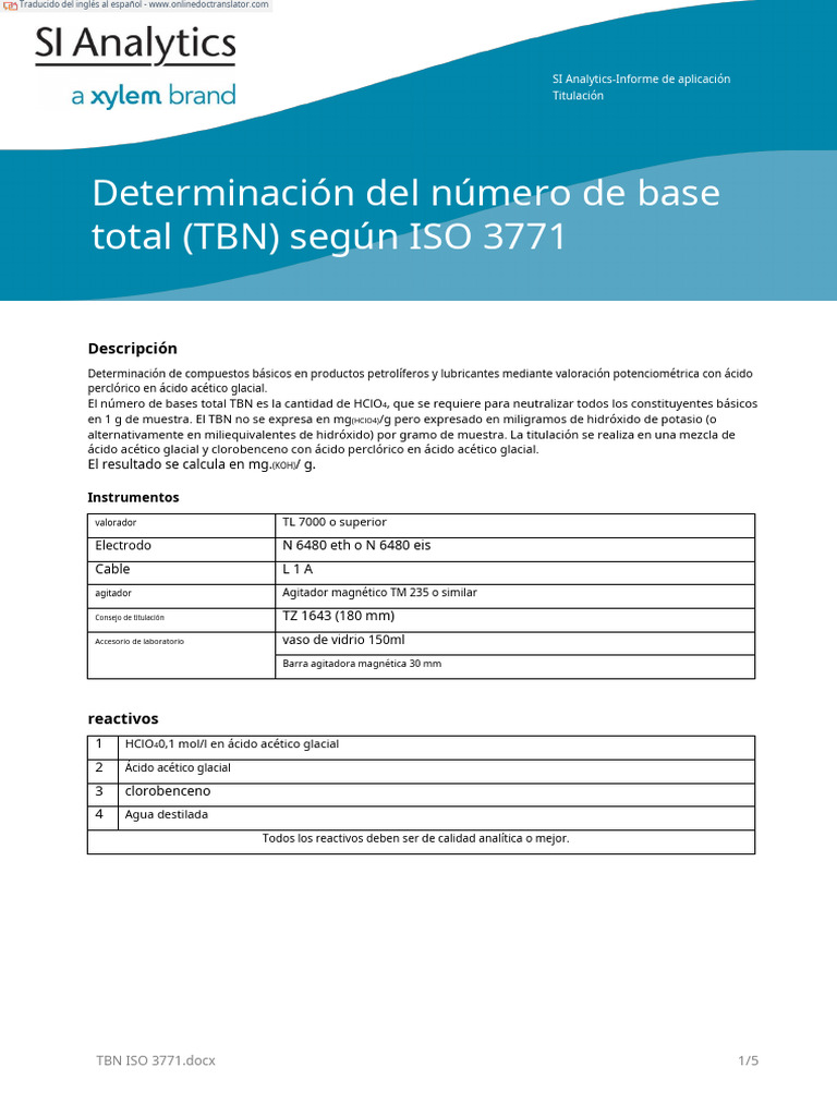 TBN-ISO-3771 - EN en Es | PDF | Valoración | Química