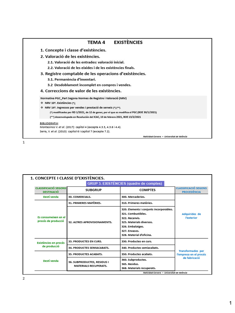Tema 4 - Existencies | PDF