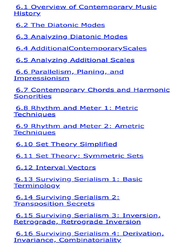 Contemporary Music Theory | PDF | Scale (Music) | Mode (Music)
