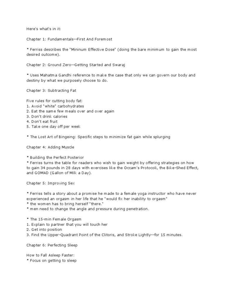 4hour Body Notes Sleep Science