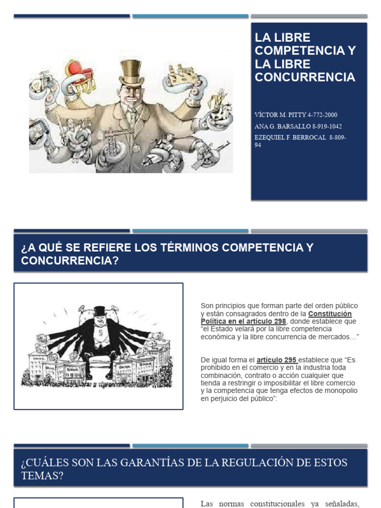 Libre Competencia y Concurrencia | PDF | Monopolio | Mercado (economía)