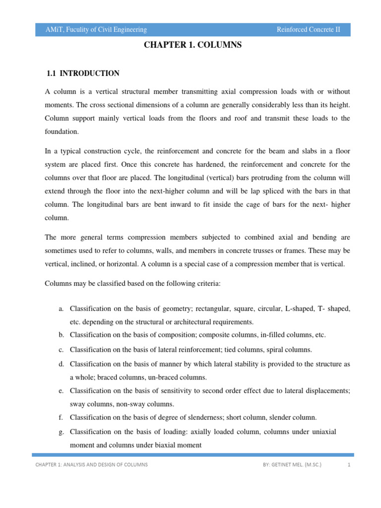 Column Design Note According to ECS,2015 | Download Free PDF ...