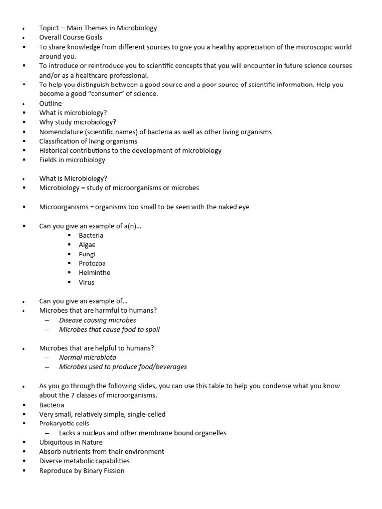 Microbiology Ppt Week 1 Pdf Growth Medium Staining