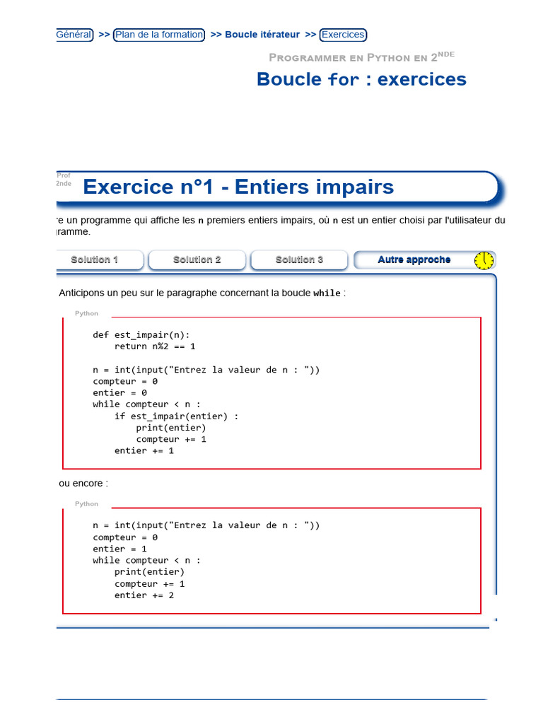 Évaluation Python 2nde : Exercices corrigés | PDF | Structure de ...