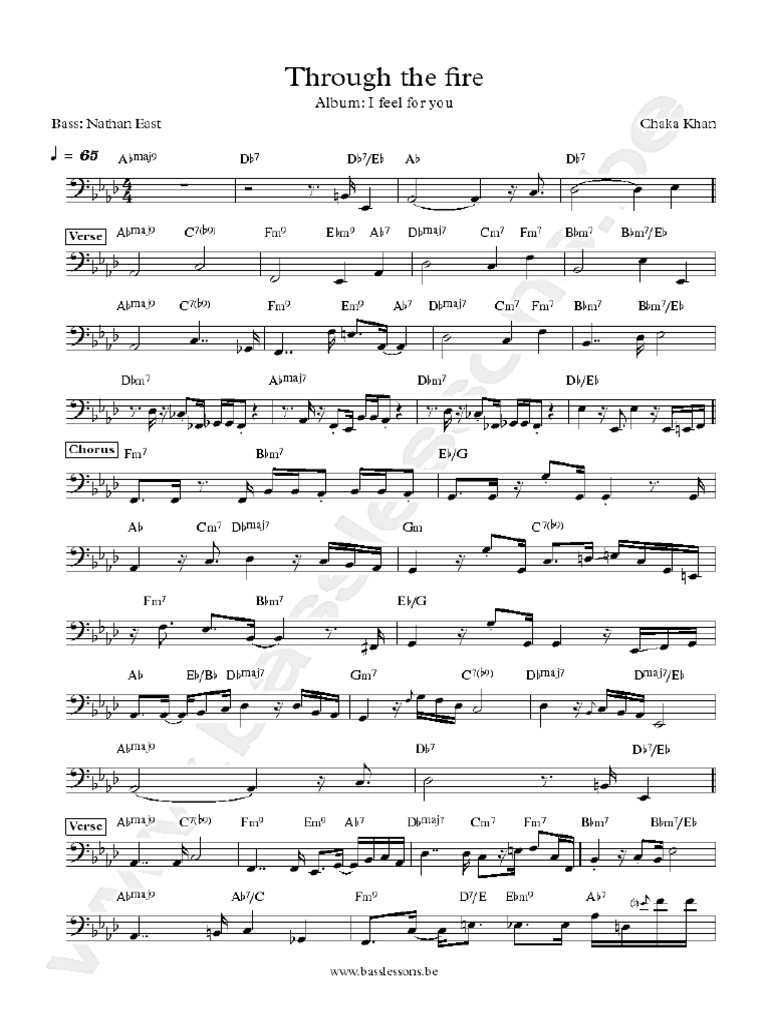 Through The Fire (Bass Guitar) | PDF