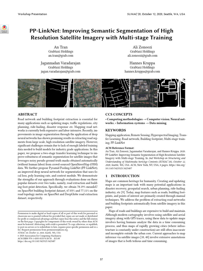 Pp-Linknet: Improving Semantic Segmentation of High Resolution ...