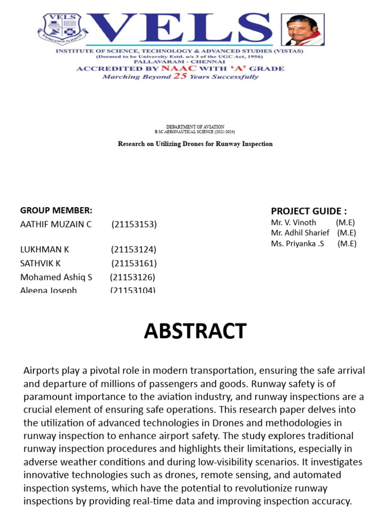 Drone Technology for Runway Inspections | PDF | Unmanned Aerial Vehicle ...