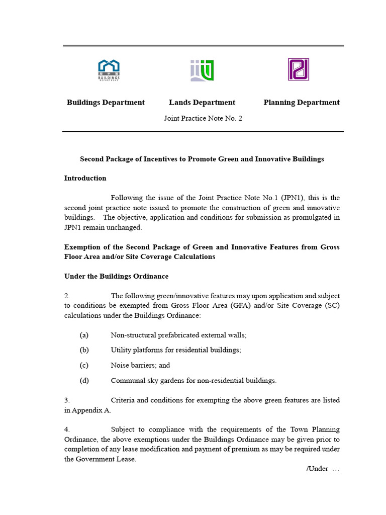 Green Building Incentives Guidelines | PDF | Lease | Wall