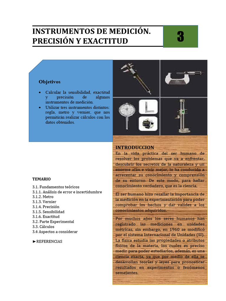 Sensibilidad, Precisión y Exactitud en Medición | PDF | Medición ...