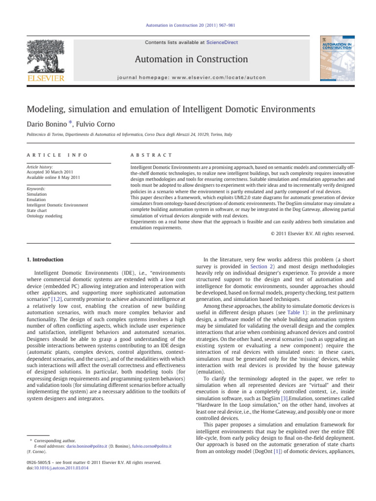 6.modeling, Simulation and Emulation of Intelligent Domotic ...