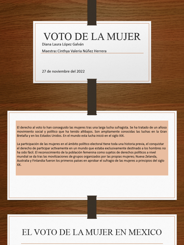 Historia del Voto Femenino en México | PDF | Sufragio de las mujeres ...