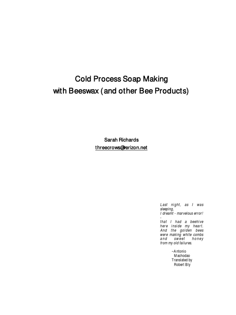 Cold Process Soap Making Guide | PDF | Soap | Sodium Hydroxide