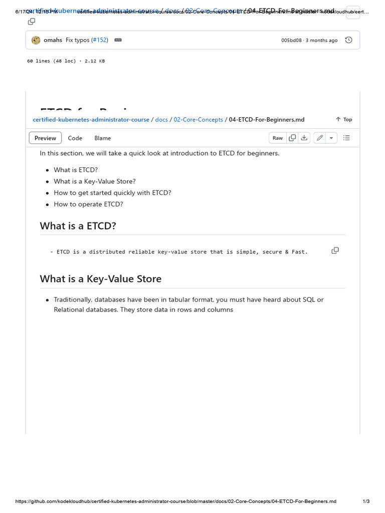 Introduction to ETCD for Beginners | PDF | Software Engineering ...