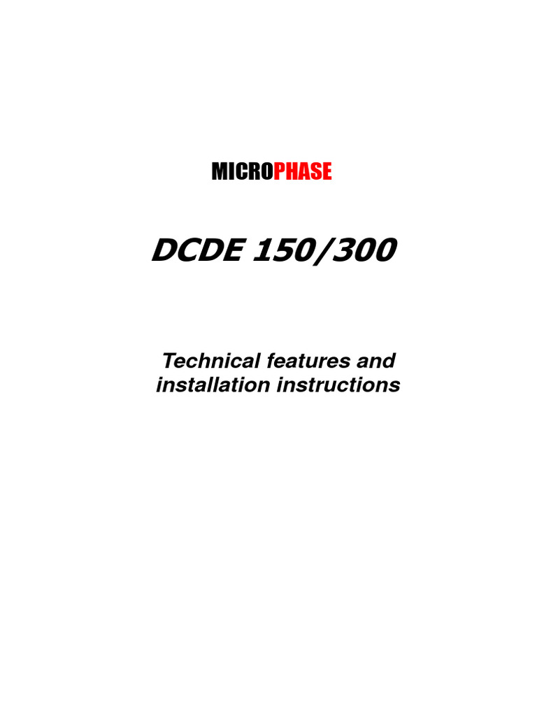 Service Manual DCDE300 GB | PDF | Electric Motor | Electrical Equipment