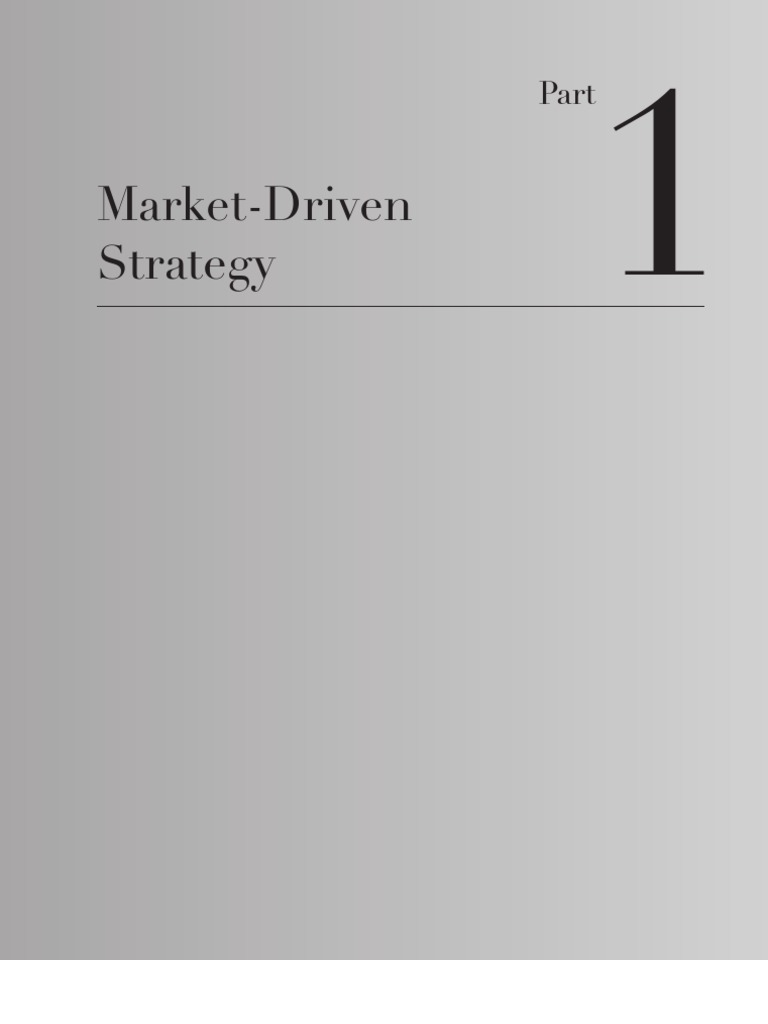 Market Driven Strategy | PDF | Strategic Management | Business Process
