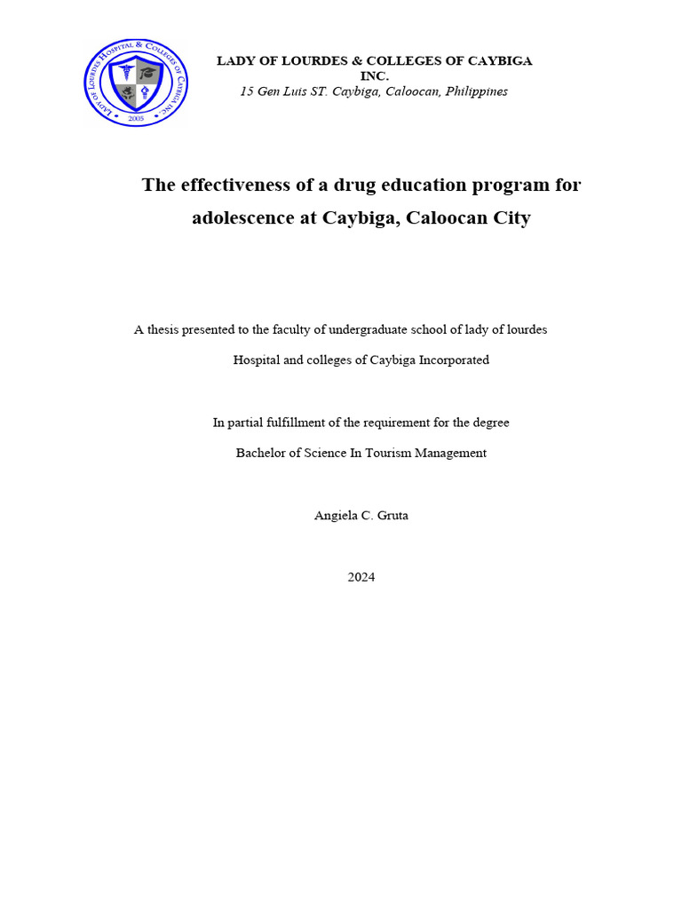 Gruta Thesis | PDF | Substance Abuse | Adolescence