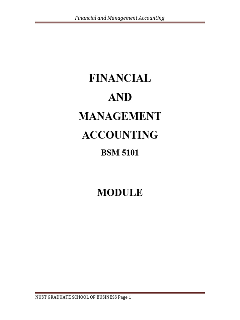 Fundamental Of Accounting Module 1