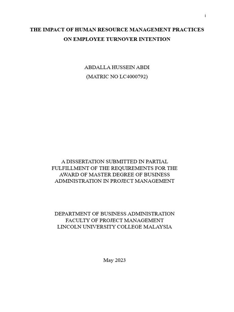 HR Practices and Employee Turnover | PDF | Performance Appraisal ...
