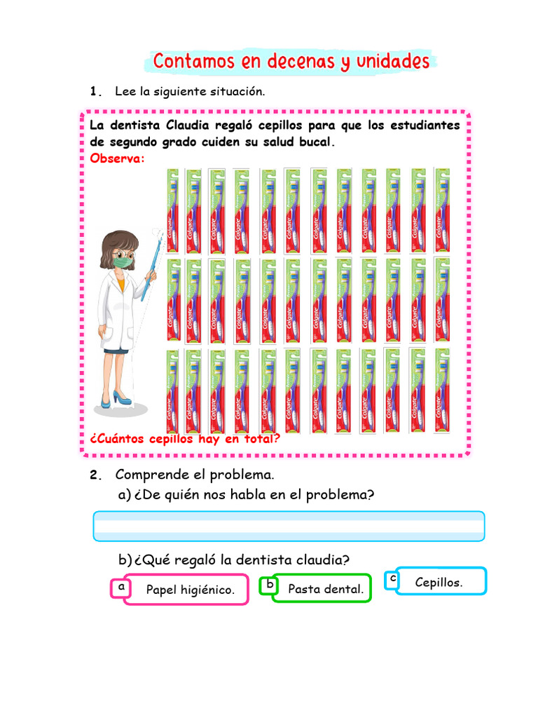Ficha Contamos en Decenas y Unidades Maestra Janet | PDF