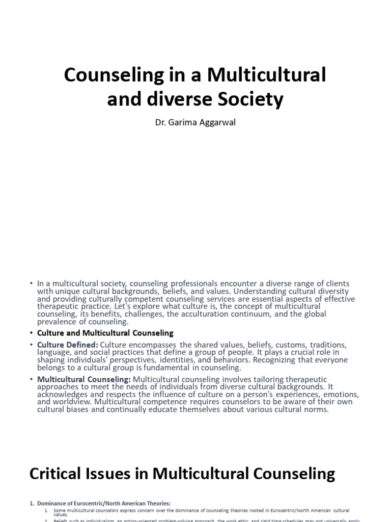 Multicultural Counseling Competence Guide | PDF | Psychotherapy ...
