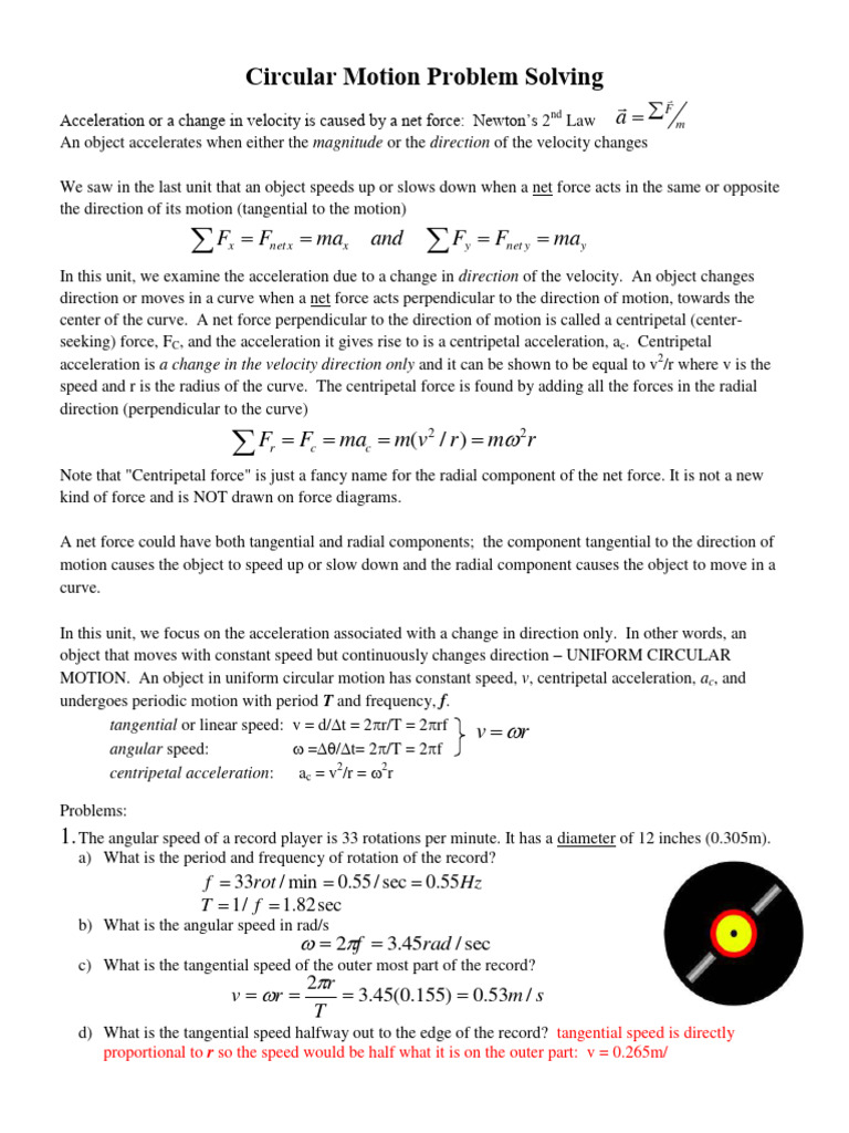 Circular Motion and Centripetal Force Concepts | PDF | Acceleration | Force