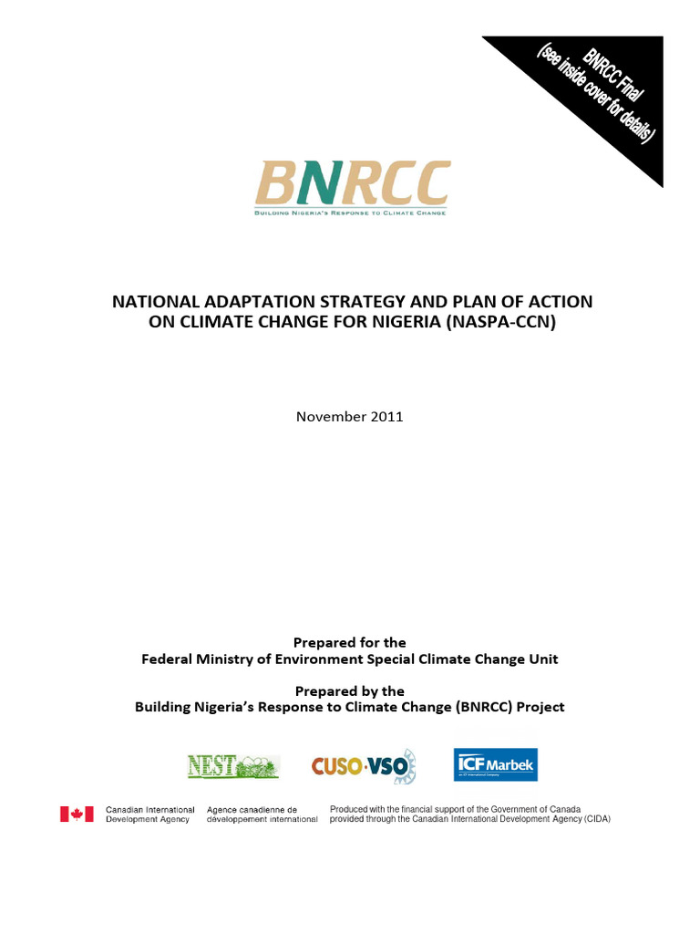Nigeria Climate Change Strategy | PDF | Climate Change | Climate Resilience