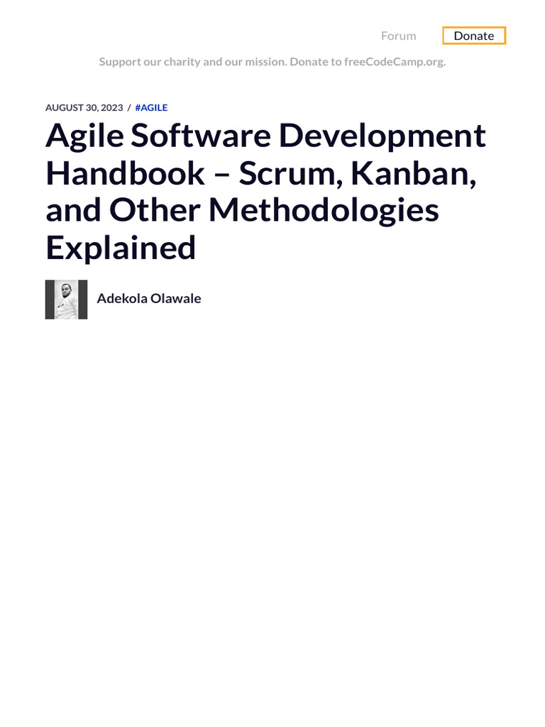 Agile Software Development Handbook - Scrum, Kanban, and Other ...